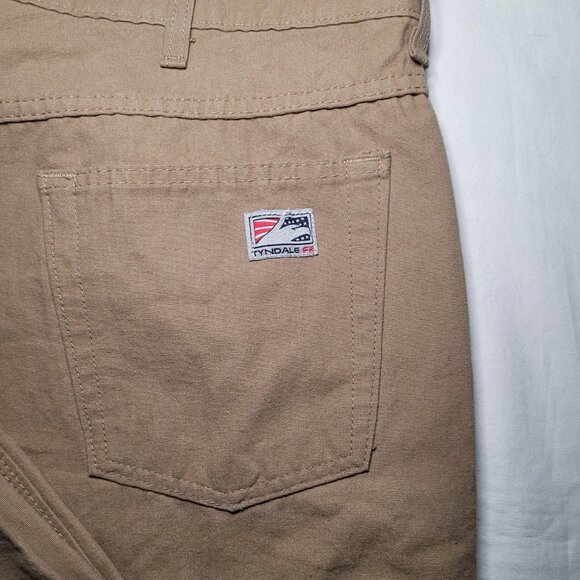 Tyndale Men's FRMC Khaki Work Utility Pants Canvas Flame Resistant Size 40x34 - Picture 3 of 15